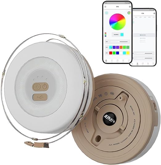 ZEPOLI LED Waterproof Super Bright Torchligh High Power Lumens USB Cable Powerful Flashlight Home, Garden, Street, Lawn, Parking Lot, Camping, Hiking (Cream with App Light, App Light)-image-6