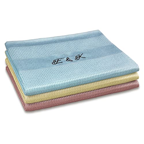 Geschirrtücher aus Mikrofaser (3X 55cmx35cm). Küchenhandtücher im 3er-Pack. Poliertücher in verschiedenen Farben Cover