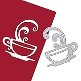 OOTSR Stanzform für Kaffeetassen, Papier-Stanzformen, Stanzformen für Kartenherstellung, Metall-Stanzschablone für Bastelarbeiten, Scrapbooking, Alben, Papierkarten