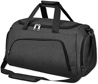 NUBILY Gym Sport Bags Duffel Bag with Shoes Compartment Large Waterproof Travel Holdall Weekend Bags with Shoulder Strap for Men and Women 65L Black