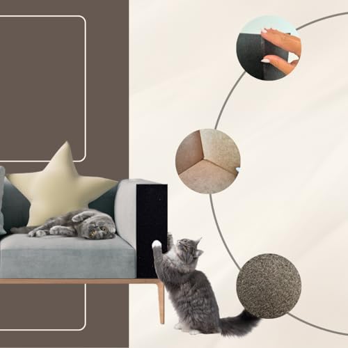 Kit 2 Arranhadores de Canto Para Sofás e Camas Com Carpete Desgaste de unhas