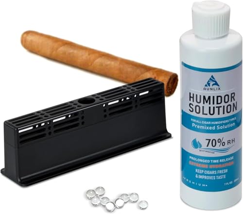 Aunlix Cigar Humidor Humidifier Set, 3-way Humidification System, Keep 70% RH, Humidity for 1-100 Cigars in Cigar Box, Cigar Humidifider, Cuba Cigar Accessories,Cigar Humidifier Packs