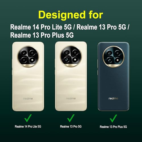 Image of Zapcase Back Case Cover for Realme 14 Pro Lite 5G | Compatible for Realme 14 Pro Lite 5G Back Cover | Liquid Silicon Magic Case with Camera Protection | Dark Green