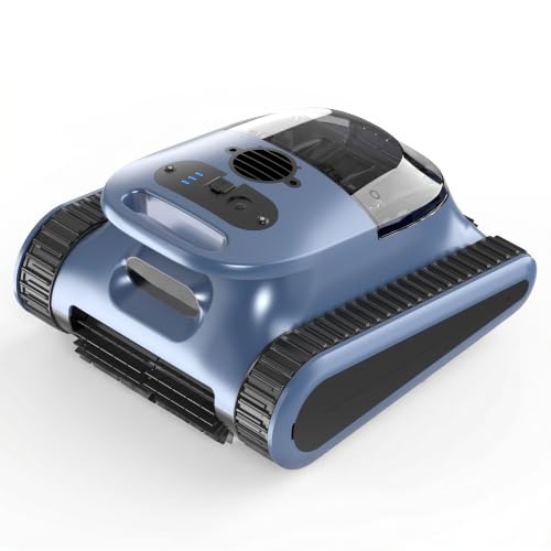 Cordless Robotic Pool Cleaner Pool Robot Vacuum for In ground Pools(2026 Upgrade) Wall and Waterline Cleaning Automatic Pool Robot with Sonar Navigation 180 min Battery Life for Pool Up to 2100 Sq.ft