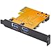 ORICO PFU3-2P USB 3.0 2 Port PCI Express Adapter Card Host Controller for Windows Mac PC Laptop