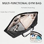 Large Yoga Mat Bag with Shoes Compartment and Wet Pocket Ladies Pilates Gym Tote Bag with Yoga Mat Holder Strap for Women Men Workout Carrier Stuff Accessories - Image 3