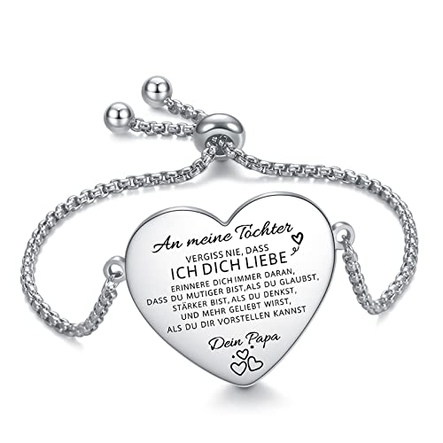 Cadeau personnalisé fille : bracelet gravé de 25 cm pour anniversaire et fête de diplôme