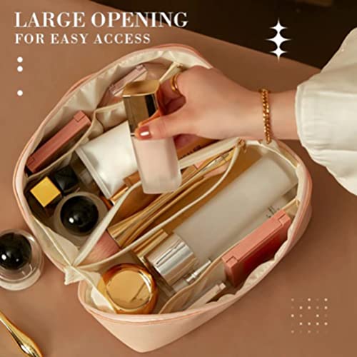 Portable Travel Multifunctional Cosmetic Bag, PU Leather Makeup Bag, Waterproof Surface Large Capaci