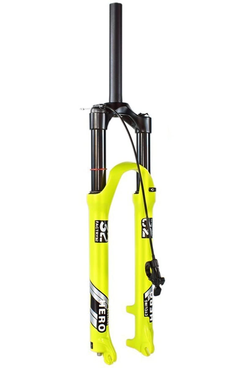 26/27,5/29" widelec amortyzowany do roweru górskiego, ugięcie sprężyny 120 mm, hamulec tarczowy MTB, rower przedni 1-1/8 1-1/2 QR 9 mm (kolor: prosty pilot, rozmiar 29 cali)