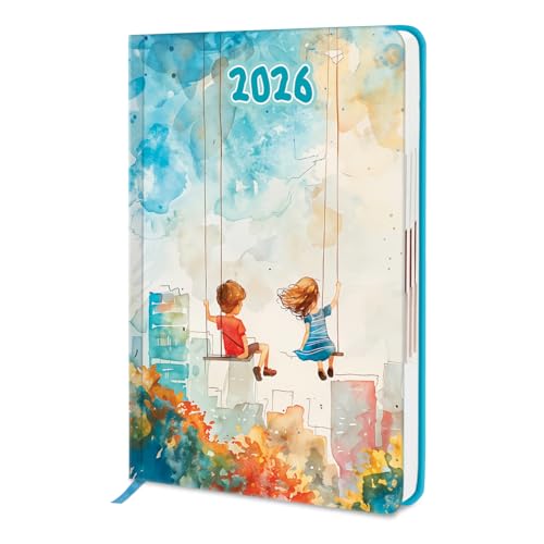 Image of A5 Size Hard Bound 1 Day To A Page Format New Year Executive Daily Planner 2026 Diary with Month Cut Index and Bookmark I Diary 2026 For Girls Women I 344 Pages I 21x15 Cm