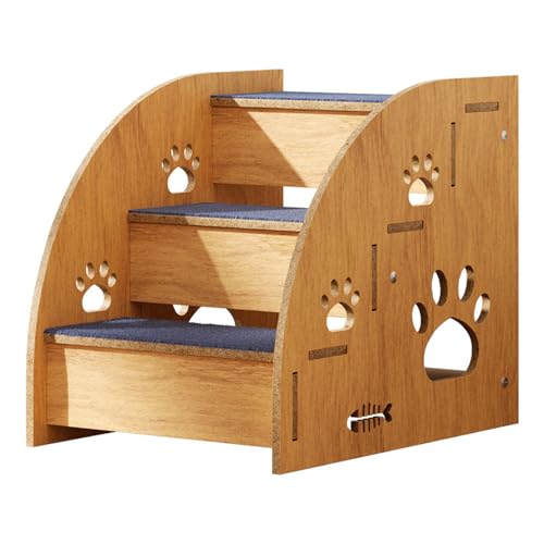 Escalier en bois pour petits chiens chats et animaux âgés - 4