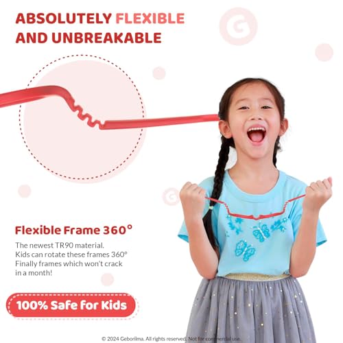 Image of Unbreakable Kids Glasses For 6-9 Years - 49-16-125 Sport Glasses For Kids Compatible with Prescription Lenses