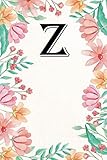  Letra Z: Cuaderno con monograma inicial para mujer en blanco/forrado, Bloc de notas, Diario o diario, ... Proyectos y nombramientos
