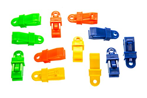 SE Assorted Color Awning/Tarp Clamp Set (12 PC.) - 9614AC12C