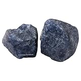 Amazing Gemstone 2 Stück Iolith-Rohkristalle und Heilsteine, natürliche Steine zum Trommeln und Selbermachen
