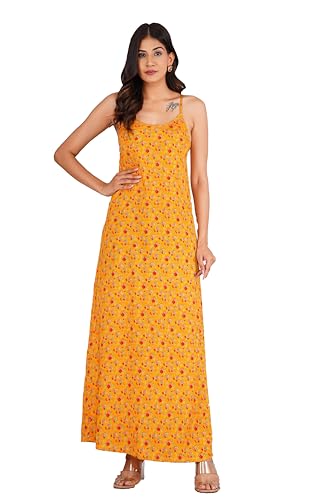 Robe longue femme A-line jaune à volants pour tenue de soirée chic