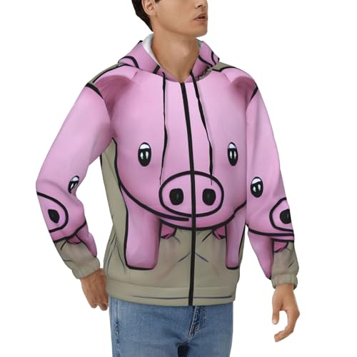 Pull à capuche pour homme contre le froid matinal avec fermeture éclair