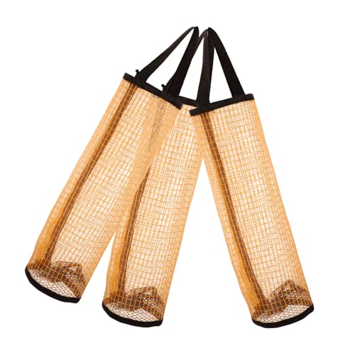 VICASKY 3Pcs Durable Tennis Ball Storage Bag Practical Mesh Picker Pouch for Tennis Baseball Quick Drying Washable Sports Organizer for Daily Use