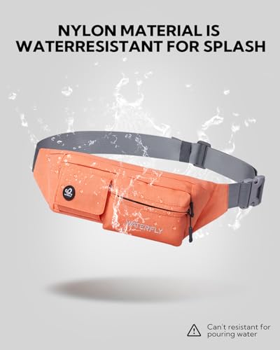 image for WATERFLY Fanny Pack Slim Soft Polyester Water Resistant Waist Bag Pack