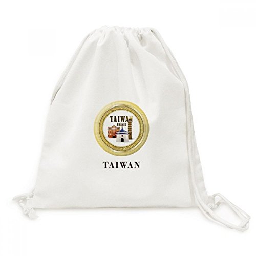 Sac voyage Taiwan toile avec cordon - Sac à dos de sport pour activités extérieures