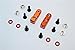 Aluminum Servo Mount (M3 Thread, Length 8.5mm) - 2Pcs Set Orange