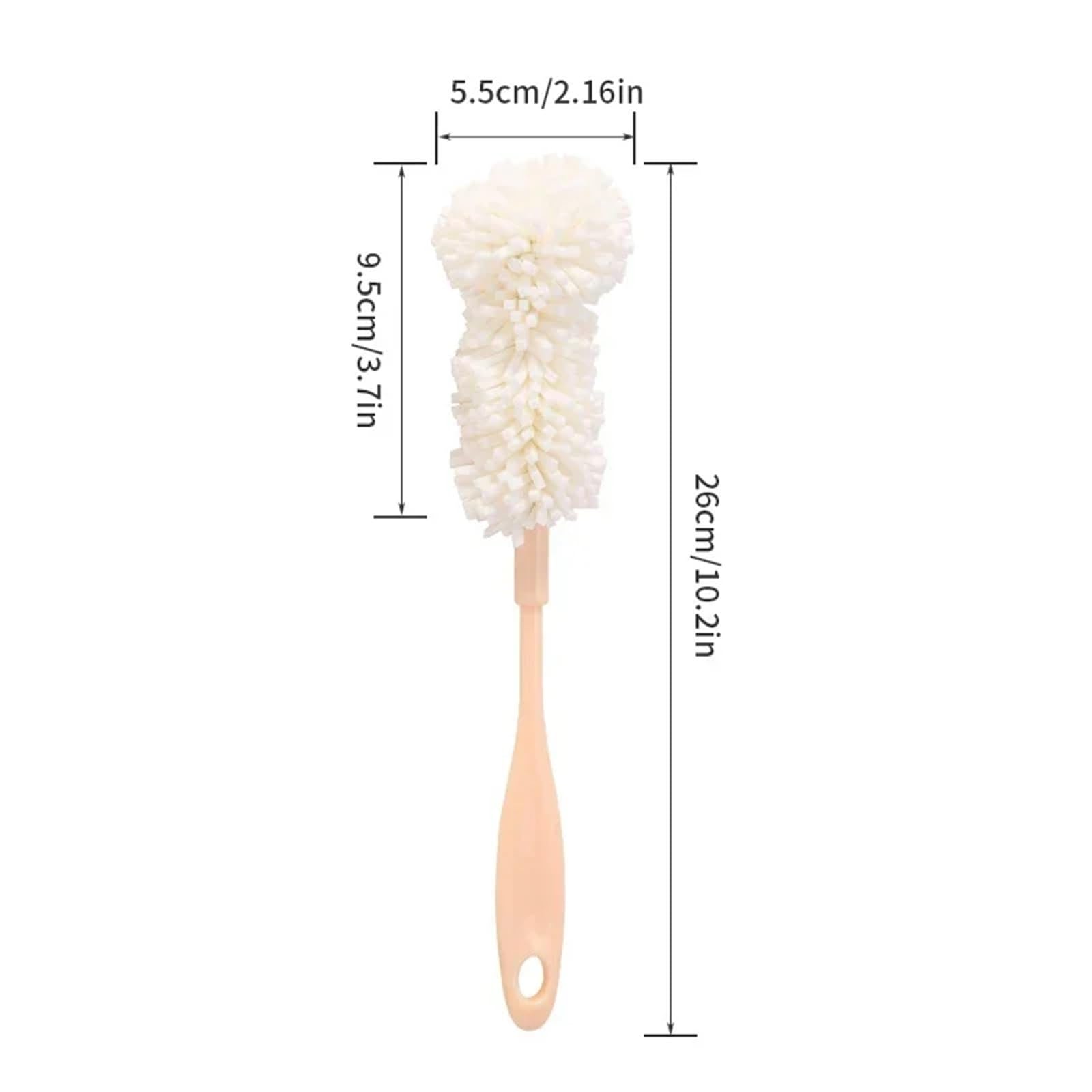 Set di spazzole per biberon, Spugna PP EVA pulita. Spazzola for tazze con manico lungo for bottiglie di vetro da tè(4pcs)