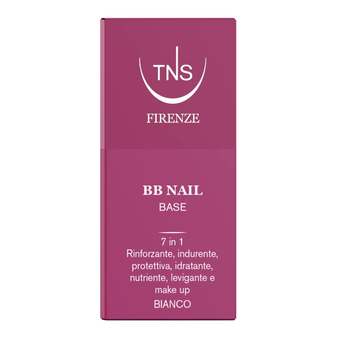 TNS Cosmetics - BB NAIL base smalto e trattamento rinforzante 7 in 1 per unghie - 10 ml - bianco