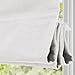 DEJAVU Cordless Linen Roman Shades for Windows, Washable Lined Fabric Roman Window Shades, Custom Blackout Roman Blinds for Doors, Kitchens, Bedroom, Living Room, White