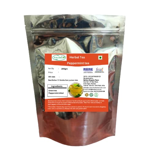 Insulas Peppermint Herbal Tea | Immunity Booster | 100% Natural Ingredients | 200g Pouch