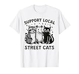 Photo Gallery supporta gatti di strada locali, racoon opossum cat, team trash maglietta Photo Gallery supporta gatti di strada locali, racoon opossum cat, team trash maglietta