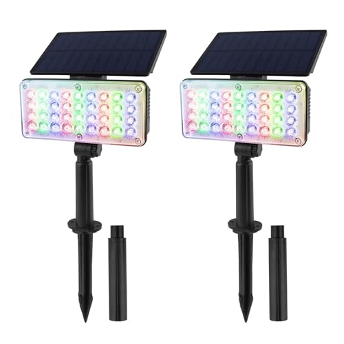 Projecteurs solaires LED RVB DELURA illumination extérieure de paysage pour jardin