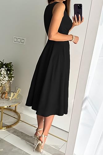 Catalpalev Women's V-Neck Splicing Temperament Swing Dresses Women's Dating Dresses Bridesmaid Wedding Dresses3