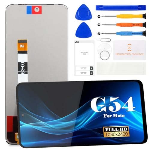 Dla Motorola Moto G54 5G zamiennik ekranu do Moto G54 5G XT2343-1 XT2343-2 wyświetlacz LCD do Moto G54 5G ekran dotykowy digitizer zestaw naprawczy bez ramy (czarny)