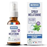 Spray Mélatonine 1,9 mg   Endormissement Rapide & Sommeil Réparateur   Enrichi en Mélisse française   Effet Immédiat   20 ml   Fabriqué en France   Nutrivie