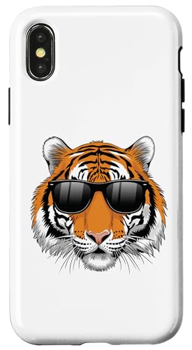 iPhone X/XS Tiger Sunglasses Vintage Bengal Tiger Lovers Case