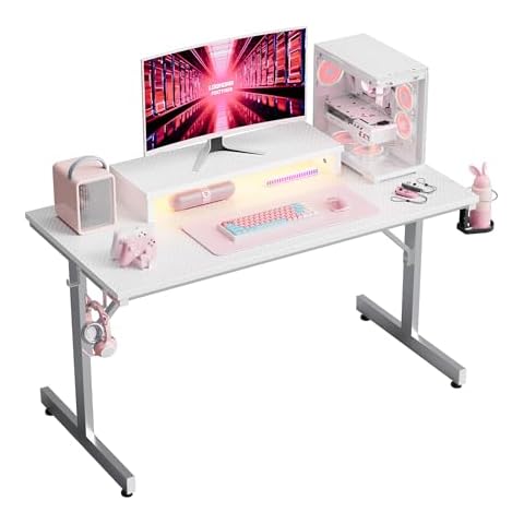 Bestier Small Gaming Desk with Monitor Stand Cover