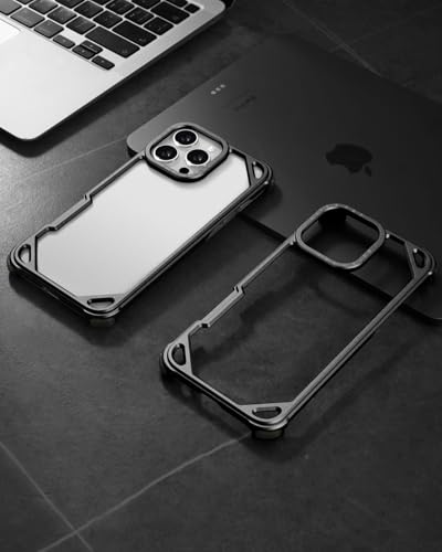 Coque minimaliste sans dos iPhone 15 Pro Max cadre métal OATSBASF - 2