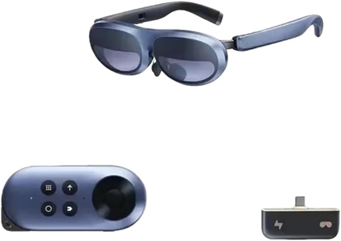 Compatible for Rokid Max AR 3D Smart Glasses MAX Screen 50° Viewing Device for Phone Projected Screen Switch PS5 Xbox Virtual Reality Glasses(Clear)