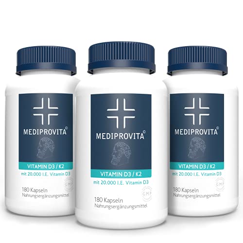 540 Kapseln VITAMIN D3 20000 I.E + K2 200mcg DEPOT Hochdosiert PREMIUM QUALITÄT Cover