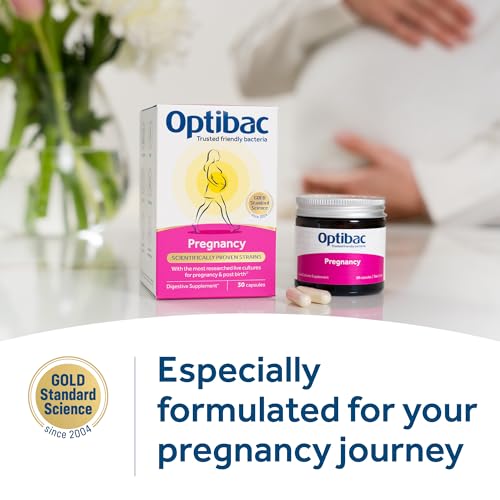 Optibac Probiotics Pregnancy - 12 Billion CFU & FOS Fibres, Vegan Probiotic Supplement for Pregnant & Breastfeeding Women, 30 Capsules - 2