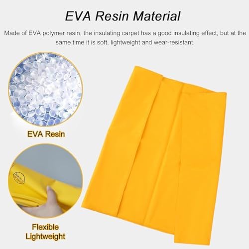 High Voltage Insulated Mat, Non-Conductive Safety Blanket for Electrical Equipment, Protects Against Electrocution, Durable and Reliable Electric Shock Prevention Mat