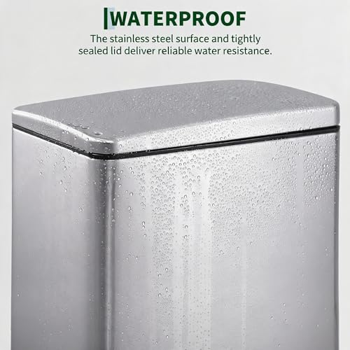 Takywep Cubo de Basura Slim 10L Acero Inoxidable miniatura 6