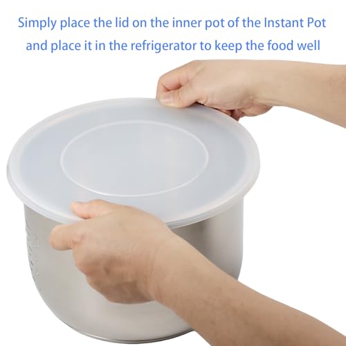 Image of Silicone Lid for Instant Pot 8QT (10.23IN), Premium Silicone Cover Accessories Fits Instant Pot 8 Quart, Reusable Lid Replacement for Instantpot Inner Pot, Bowl and Microwave Cover for Food