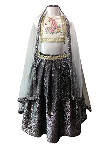 Image of Aglare Girl's Net Readymade Lehenga Choli