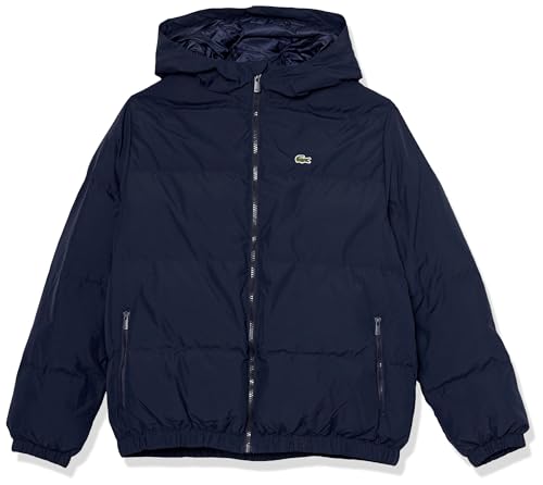 Image of Lacoste Boys' Embroidered Crocodile Hooded Puffed Jacket