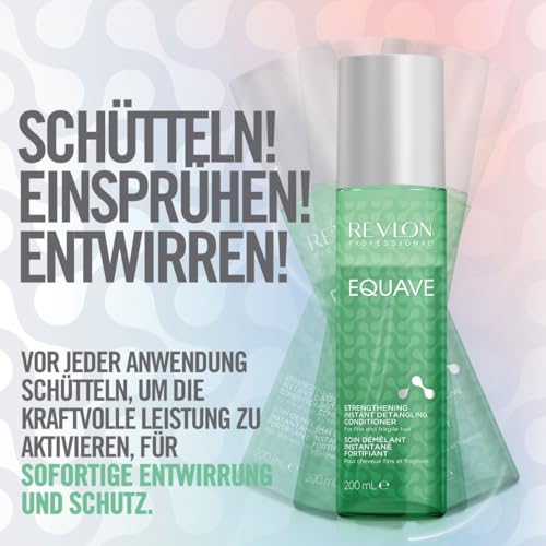 REVLON PROFESSIONAL EQUAVE Strengthening Instant Detangling Conditioner, 200 ml, entwirrender Leave in Sprühconditioner für feines &… – Ansicht 4