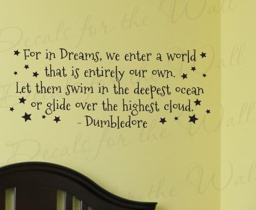 Dumbledore Harry Potter - Girl's or Boy's Room Kids Baby Nursery - Decorative Vinyl Lettering, Large Wall Decal Saying, Decoration Quote, Sticker Art Letters Decor