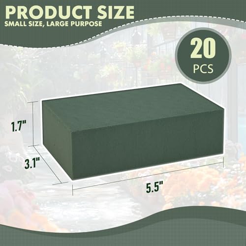 Bloc de mousse florale lot de 20 briques vertes pour composition de fleurs de table