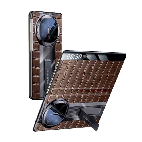 Étui de téléphone Huawei Mate X6 marron chic pour le quotidien et les voyages professionnels