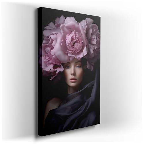 Canvas for Living room. Elegance in Bloom Captivating Eyes Amidst